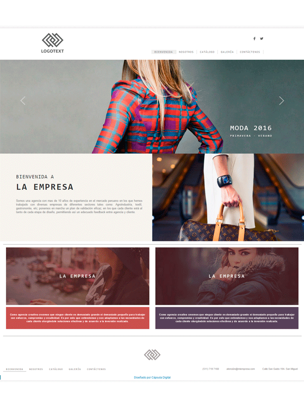 Página Web de Cápsula Digital|Moda
