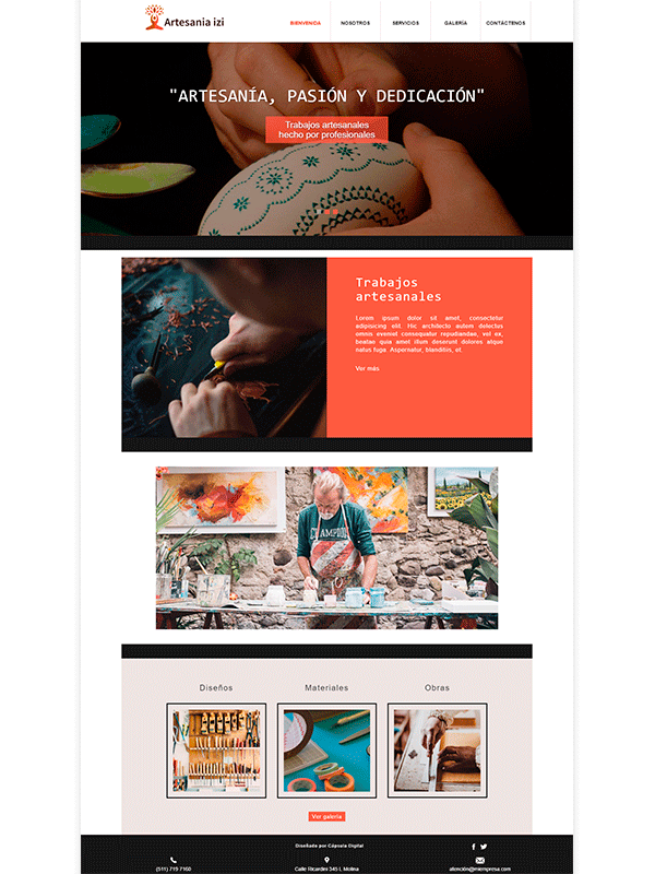 Página Web de Cápsula Digital|Artesanía