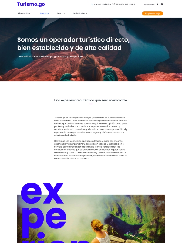 Página Web de Cápsula Digital|TurismoGo