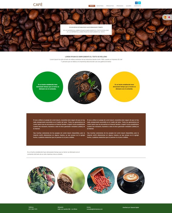 Página Web de Cápsula Digital|Café 1