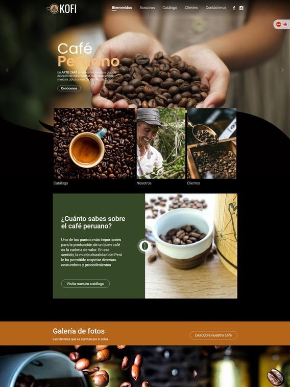 Página Web de Cápsula Digital|Kofi café 3