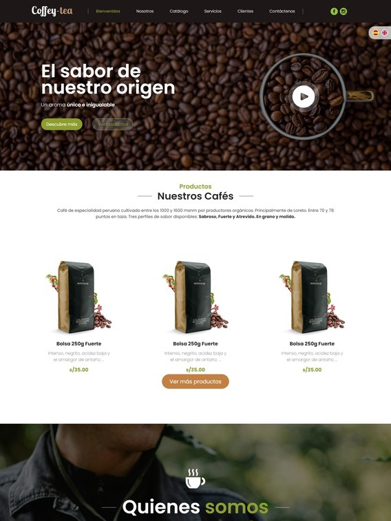 Página Web de Cápsula Digital|Coffeytea café 4